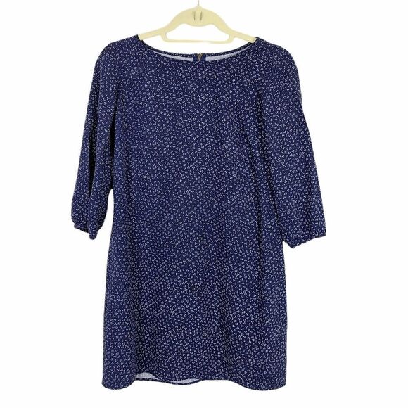 old Navy Long Sleeve Navy Blue Print Mini Dress XS - Picture 1 of 15